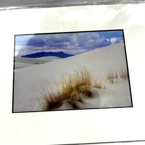 White Sands National Monument New Mexico photograph SIGNED 5 x 7 in 8 x 10 mat